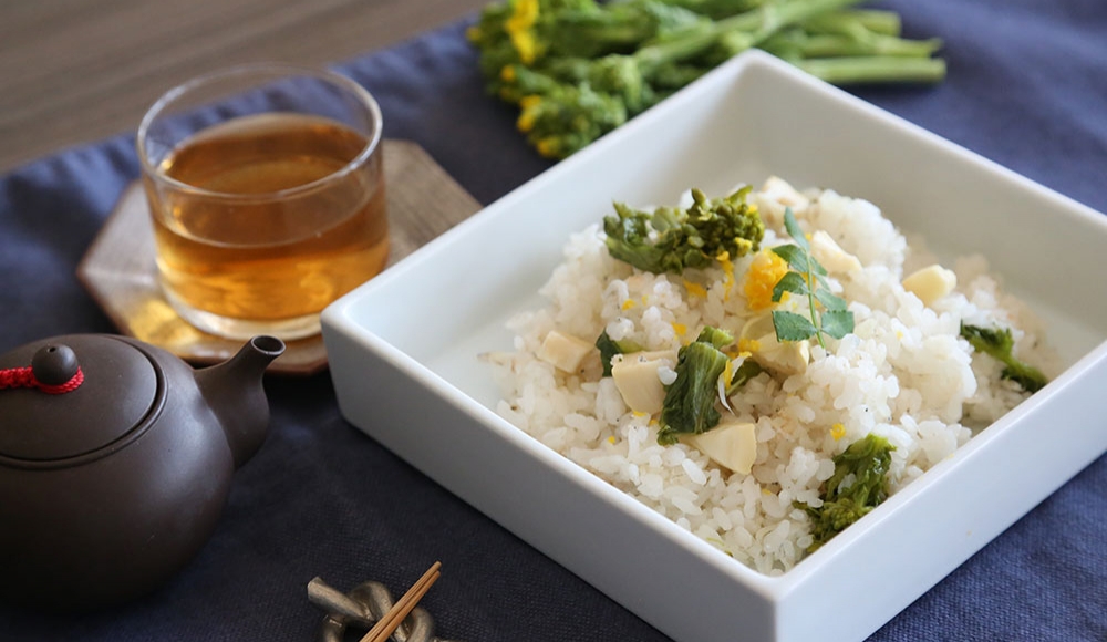 竹の子としらすの菜の花ご飯