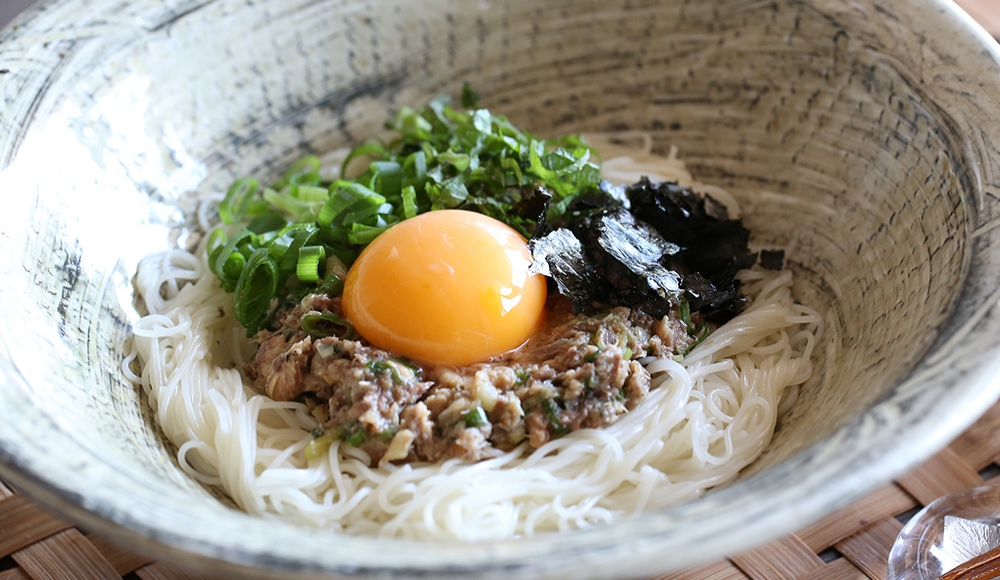 イワシの混ぜ素麺